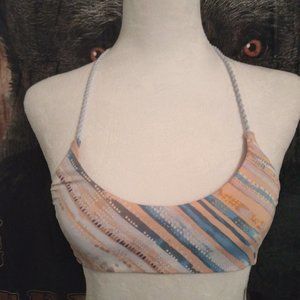 Dolce Vita Braid Detail Bikini Top, XS, Cloud -- Reversible